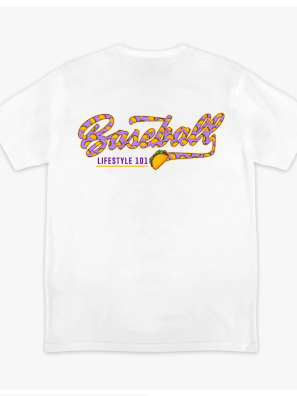 Baseball Lifestyle 101 Taco Established Tee Youth Medium XL White BL101 NWT